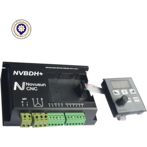 CNC milling machine spindle NVBDH + NVBDL brushless DC motor matching drive with controller 400W digital display