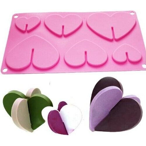 3d Chocolate Hearts Cookies Candy Pan Party Gift Maker Silicone Mold