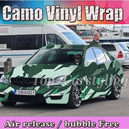 Permanent Adhesive Back Vinyl Sheets Camo Vinyl Camouflage Vinyle Car Stickers With Air Release 1.52x20m/30m