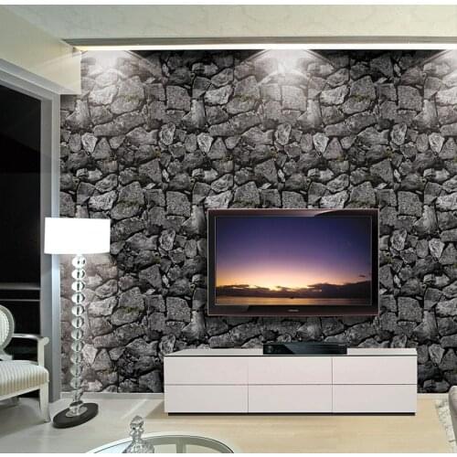 Vintage 3D Rock Stone Wallpaper Waterproof for Background Living Room PVC Wall Paper Roll Stereoscopic Look Wall Papel De Parede