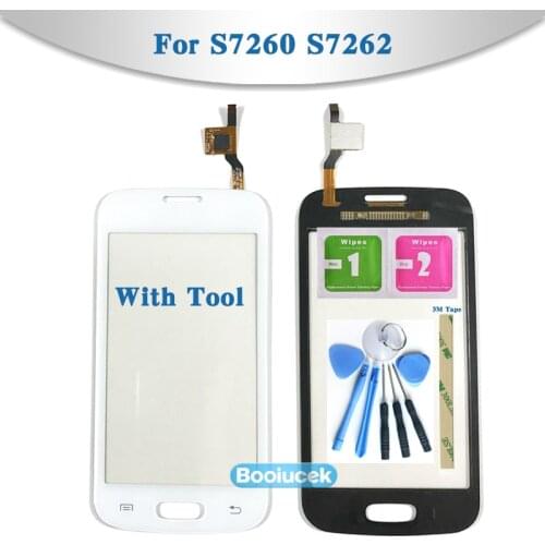 High Quality 4.0" For Samsung Galaxy Star Pro S7262 GT-S7262 S7260 GT-S7260 Touch Screen Digitizer Sensor Front Glass Lens Panel