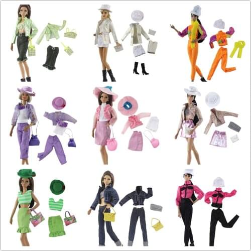 Clothes set Outfit / 2019 New top coat + Skirt Pants Hat Bag For 1/6 BJD Xinyi FR ST Barbie Doll / baby doll clothes