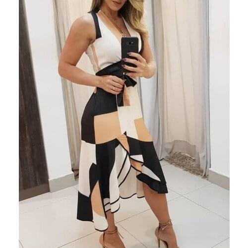 2021 New Casual Rhombus Womens Dress Sashes Button Long Sleeve Ladies Spring Summer Midi Dresses