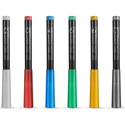 11Pcs/set DSPIAE Soft Tipped Markers 11 Colors Brush Pen Set Paint Tool Sets Red Blue Green Yellow Black Yellow Gray Gold