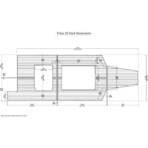 2015-2018 Triton 35 Swim Platform Pad Boat EVA Teak Decking 1/4" 6mm