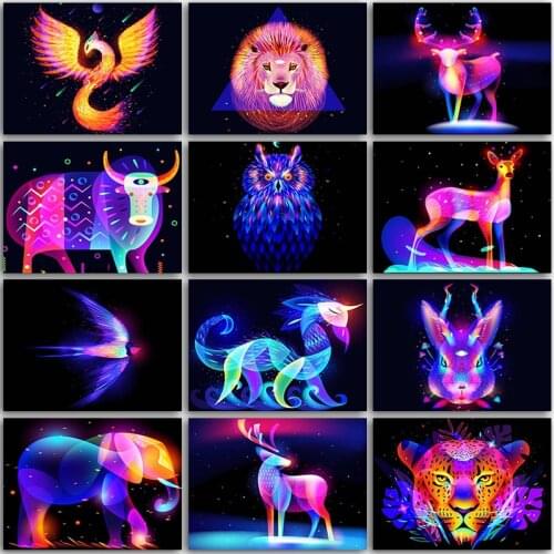 5D DIY Diamond painting set Cartoon animals lion tiger art Full Round Diamond mosaic Full Square Diamond embroidery Cross stitch
