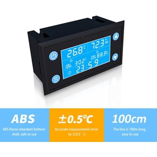 AC110-220 W1212 Digital Temperature Humidity Controller Timer SHT20 Sensor Probe for Incubator Aquarium Thermostat Humidistat