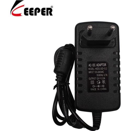 Keeper 12V2A AC 100V-240V Converter Adapter DC 12V 2A 2000mA CCTV Power Supply EU Plug 5.5mm x 2.1-2.5mm for LED CCTV Camera