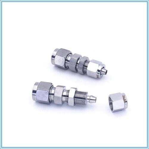 Fast twist to Double Ferrule Tube Fittings 6mm 8mm 10mm 12mm Stainless Steel SS 304 Pipe Fittings Connector