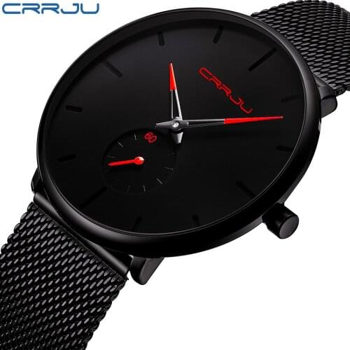 Crrju 2150 Women And Men Watch Top Brand Luxury Famous Dress Fashion Watches Unisex Ultra Thin Wristwatch Relojes Para Hombre