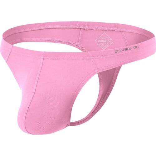 Mens Sexy G-Strings Bamboo Breathable Comfortable Men Underwear Jockstrap Low-waisted Thongs 10 Colors Size M-2XL