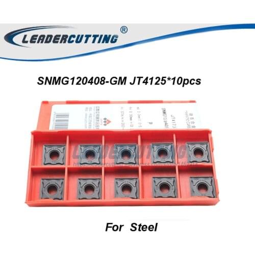 SNMG120408-GM JT4125 SNMG120408 JT4125 120408-GM JT4025*10pcs JXTC Turning carbide inserts,SNMG Turning for blades Tip for Steel