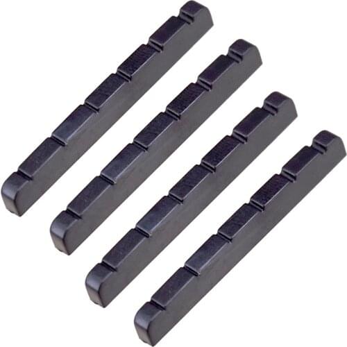 4 Pieces 6 String Electric Guitar Nut Slotted for Stratocaster Strat Telecaster Tele Guitar Replacement