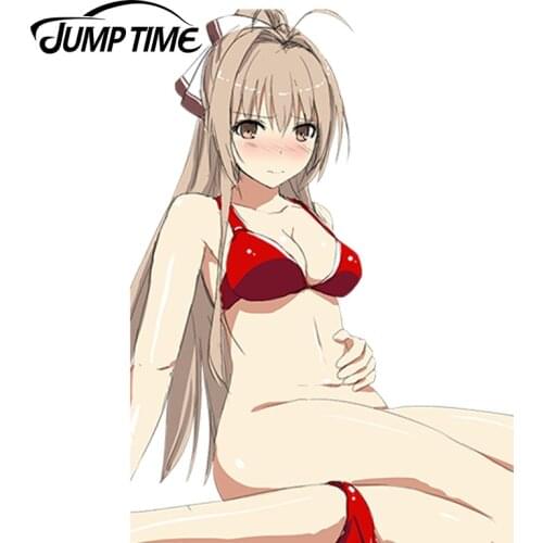 JumpTime 13cm x 9.1cm 3D Sexy Girl Sento Isuzu Render Waterproof Anime Car Window Bumper Accessories Car Sticker