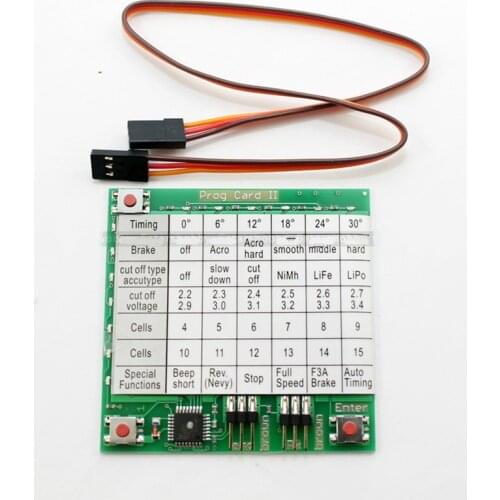 GARTT YPG, hobbyking YEP ESC programming card Setting card Helicopter ESC programming card