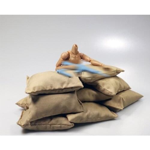 1/12 Scene Accessories Sandbag Model 10 Pieces For Soldier Figure War Scenes