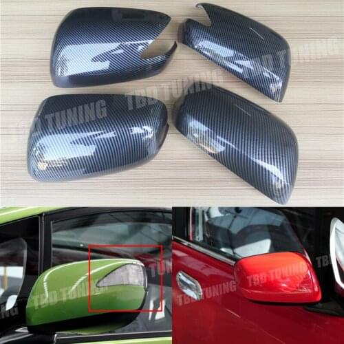 Carbon Fiber Look Mirror Cover For Honda Fit Jazz City 2008-2015 2016 2017 2018 2019 Replacement Rear Side View Mirror Cover