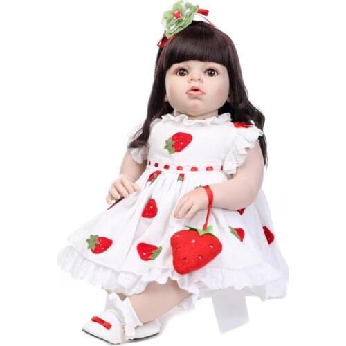 Large size 28" 70CM Baby doll reborn for girls silicone real reborn babies bonecas toys for children