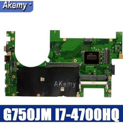 Amazoon G750JS G750JM Laptop motherboard For Asus G750JS G750JM G750JW G750JH G750JX Teste mainboard original i7-4700HQ GTX860M