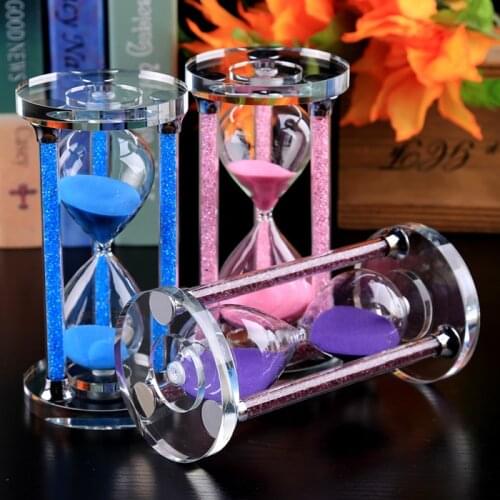 Wholesale crystal diamond hourglass timer 15304560 minutes 520 seconds 1314 seconds creative layout