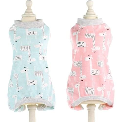 Dog Pajamas Jumpsuit Cute Cartoon Dog Clothes Overalls Pyjama Puppy Outfit Small Dog Clothing Yorkie Pomeranian Schnauzer Pants