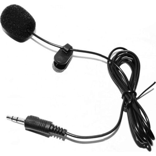 1.5m Mini Portable Lapel Lavalier Microphone Condenser Clip-on Lapel Mic 3.5mm Jack Wired Mikrofo/Microfon for Phone Laptop PC
