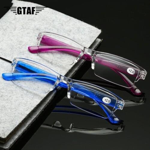 2020Presbyopic Eyewear Portable Ultralight Presbyopia Eyeglasses Square Reading Glassses for Men Women With+1+1.5+2+2.5+3+3.5+4