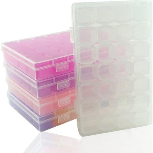 Transparent Container Organizer Box Jewelry Box Crystal Embroidery Rhinestone DIY Diamond Painting Drill Bead Storage Case