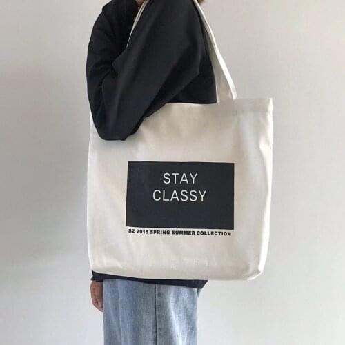 Womens Shoulder Bag Simple Bags Canvas Zipper Shopping Bag 2021 Large Capacity Conventional Tote Bag Fashion Letter Printing