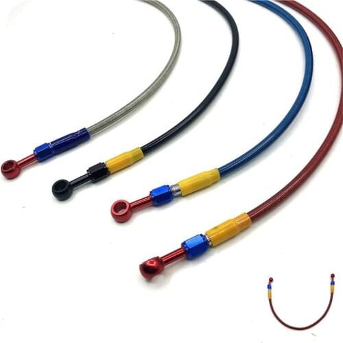 1M 1M1 1200mm 1300mm 1400mm 2000mm Motorcycle Hydraulic Reinforced Brake Or Clutch Oil Hose Line Pipe Fit ATV Dirt Pit Bike