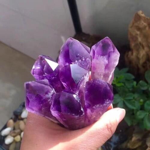Natural Amethyst Scepter quartz crystals cluster minerals healing stones fine home decoration gifts