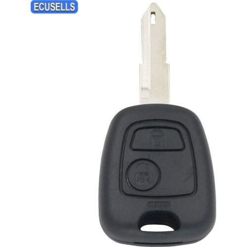 2 Button Remote Smart Car Key Shell Case Housing Cover Fob for Citroen for Peugeot 206 with NE73 Uncut Blade