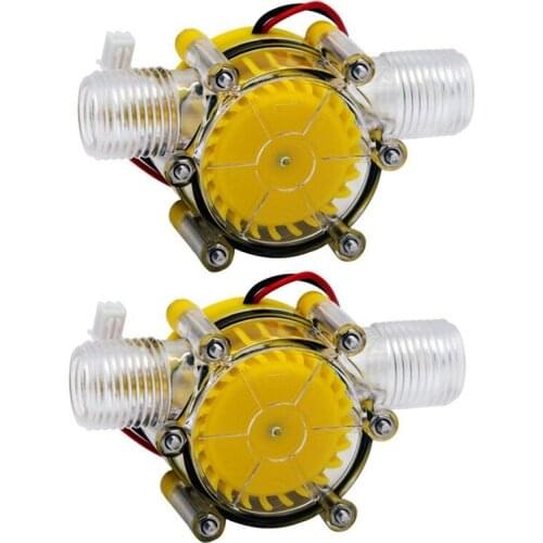 2 Pcs 10W Water Flow Pump Mini Hydro Generator Turbine Flow Hydraulic Conversion, 5V & 80V