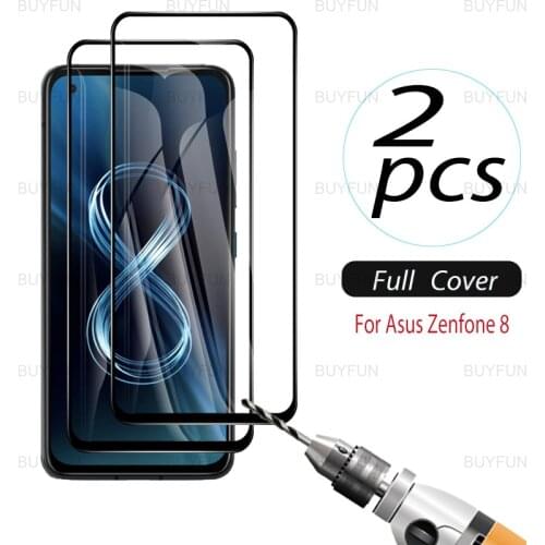 2pcs full cover front tempered safety glass For Asus Zenfone 8 5.9 inch zs590ks HD Anti-scratch protective screen protector