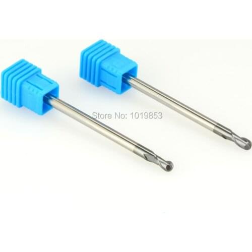 5pcs SLONS S200-R1.5X3X75L HRC50 solid BALL NOSE tungsten carbide end mill milling cutter for steel or cast iron