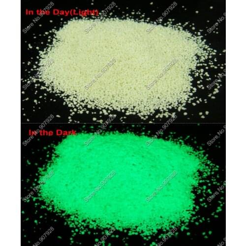 50gram Luminous Green Color Light Super Bright Glow in the Dark Noctilucent Sand Particles for DIY Wishing Bottle&Holiday Gifts
