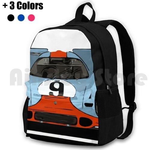917 Le Mans Outdoor Hiking Backpack Waterproof Camping Travel Car Autos Top Test Drive Supercar Driving Gear Cars Review Track