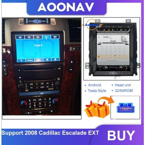 Car GPS Radio stereo Multimedia Player 2008 for Cadillac Escalade EXT Tesla style HD vertical touch screen IPS Car video audio