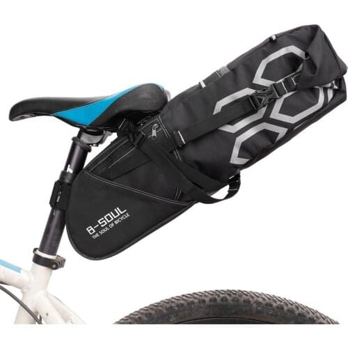 B-SOUL 10L Bike Bag Bike Rear Seat Bag Bicycle Tool Storage Pouch Cycling Saddle Tail Packs Bike Storage Bag for casco ciclism