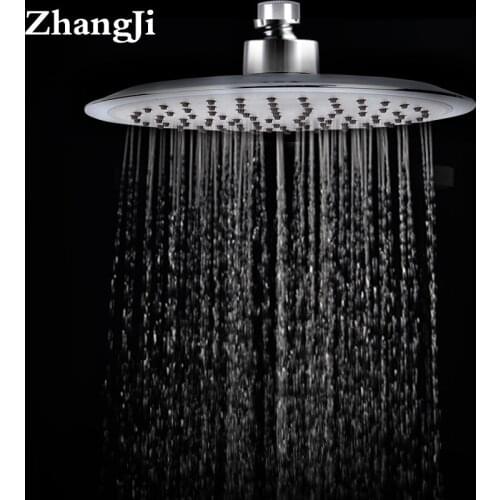 Zhang Ji Quality 20cm Big Rainfall Shower Head Stainless Steel Silica Gel Hole Bathroom Shower Head Water Saving Spray Nozzle
