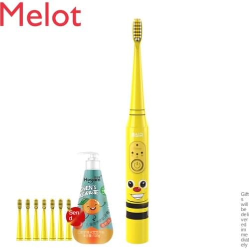 Childrens Electric Toothbrush Sonic Automatic Soft Fur Waterproof Drop-Resistant 3-15 Years Old Baby Electric Toothbrush Kit