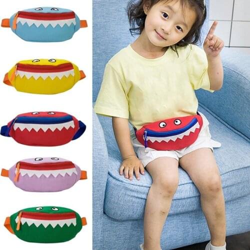 Cute Multi Purpose Foldable Children Waist Packs Kid Casual Bag Cartoon Animal Shark Boy Girl Money Waist Bags Belt Kawaii Bag