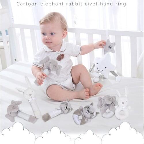 Baby Rattles Mobiles Toddler Toys Bed Hanging Toys for Newborn Baby Soft Hand Bell Animal Musical Montessori Mobile Rattles Gift