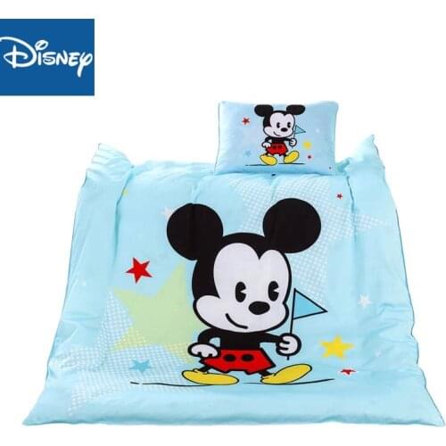 3D Disney Mickey Mouse Bedding set for Kids Baby 120x150 Crib Size Duvet Cover pillow Sham 100% Cotton Bed boy Girls Comforte