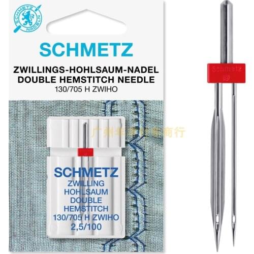 Double Hemstitch Needle SCHMETZ Double Hemstitch Needle SCHMETZ 130/705H-ZWIHO Household Sewing Machine Needle 130/705 H ZWIHO
