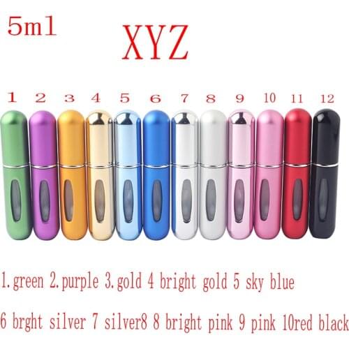 1Pcs 5Ml Mini Aluminum Perfume Bottle Sprayer Plastic Liner Refillable Travel Portable Cosmetic Empty Container Free Shipping