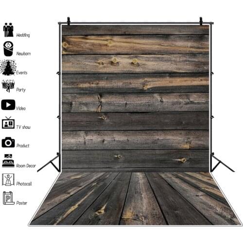 Laeacco Vinyl Backgrounds Old Dark Wooden Board Planks Texture Floor Baby Child Portrait Photo Backdrops Photocall Photo Studio