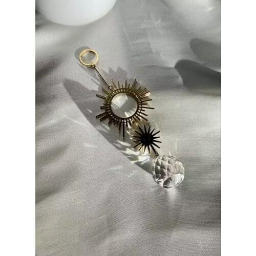 Suncatcher Crystal Prism,Celestial Gift,New Home Gift,Occult Decor,Witchcraft,Good Luck,Banish Evil,Wiccan