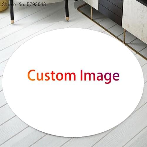 Personality Custom Round Carpet 3D Print Send Picture Carpets Kitchen Doorway Mat Outdoor Carpet Dropshipping Floor Rug Decor
