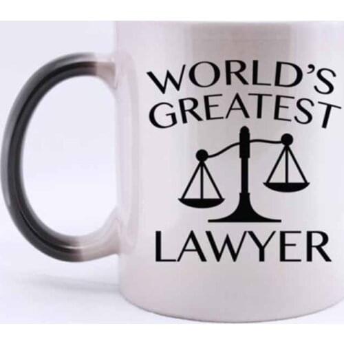 WORLDS BEST Lawyer Heat Color Changing Mug Magic Coffee Mug Ceramic/11 Oz Morphing Mug - Best Gift Choice For LAWYER,Birthday